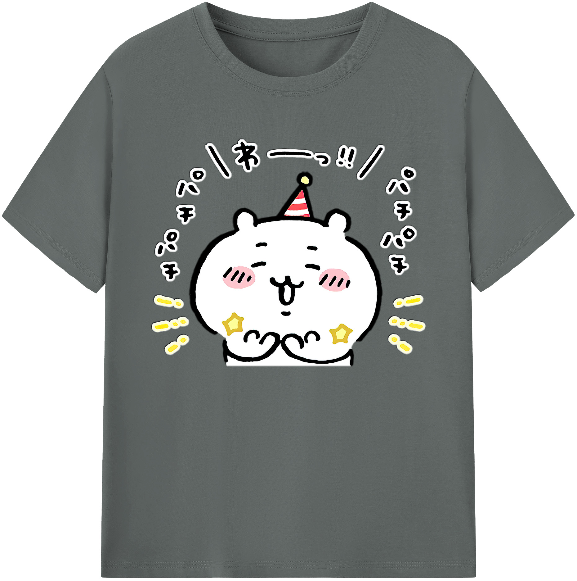 （画像用） ちいかわ ちいかわ Chii-kawa chiikawa 綿100％ メンズ半袖Tシャツ｜肌触りやわらか＆通気性